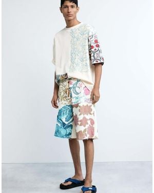 Desigual Patchwork T-Shirt - White