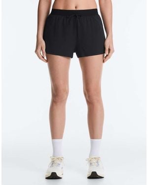 Oysho Mid-Rise Technical Shorts 7Cm - Blue