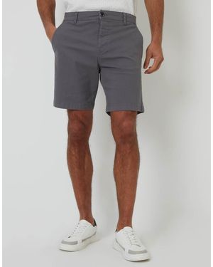 Threadbare Cotton Regular Fit Stretch Chino Shorts - Grey