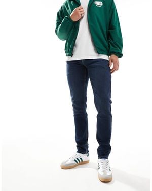 Farah – drake – schmale jeans aus verwaschenem denim - Blau