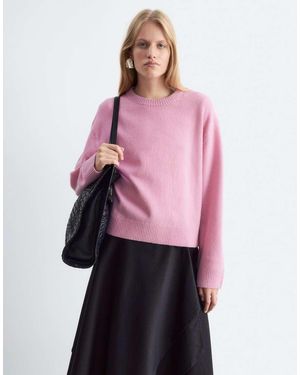 & Other Stories Wool & Cotton Blend Crew Neck Jumper - Pink