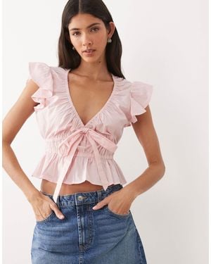 Wednesday's Girl – kurzärmlige bluse - Pink