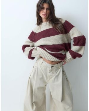 ASOS Oversize-strickpullover mit flauschiger oberfläche - Mehrfarbig