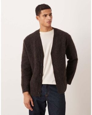 ARKET Textured Alpaca Blend Cardigan - Black