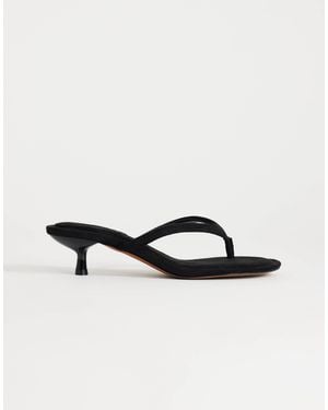 TOPSHOP Axel Toe Thong Mid Heel Sandals - Black