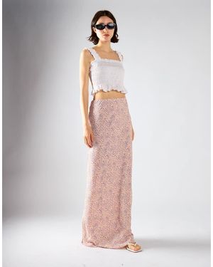 Glamorous Bias Cut Maxi Skirt - White