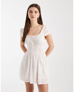 Cotton On Jasmine Sleeved Mini Dress - White
