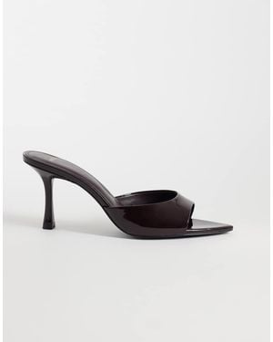 Mango High Heeled Mule - Natural