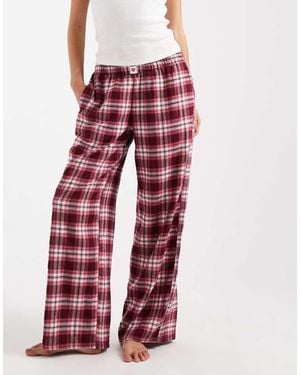 Hollister baggy Flannel Pyjama Bottoms - Red