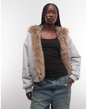 Weekday Oversized Reversable Hoodie - Brown