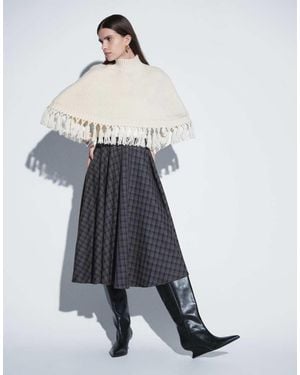 Jdy High Waist Pleated Midi Skirt - White