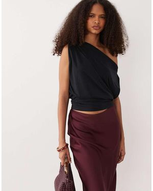 Jdy Getailleerde Top Met Asymmetrische Hals - Rood