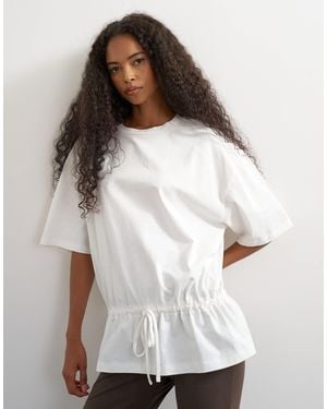 TOPSHOP Tie Waist Tee - White
