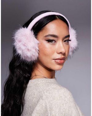 ASOS Ski Faux Fur Ear Muffs - Pink