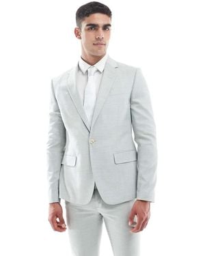 River Island Skinny Suit Jacket - Grey