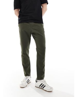 Only & Sons Pantalones Capri Caqui Oscuro De Mezcla De Lino De -Verde - Negro