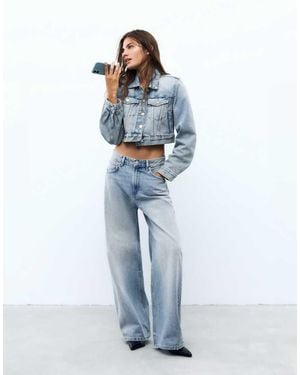 Pull&Bear Baggy Jeans - Blauw