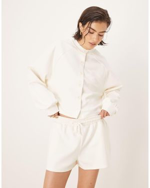 ASOS Co-ord Interlock Short - Natural