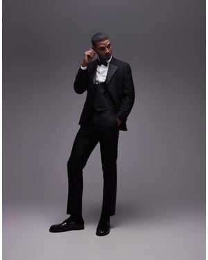 TOPMAN Slim Tux Suit Trousers - Grey