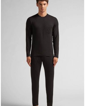 Intimissimi Long Micromodal Pyjamas - Black