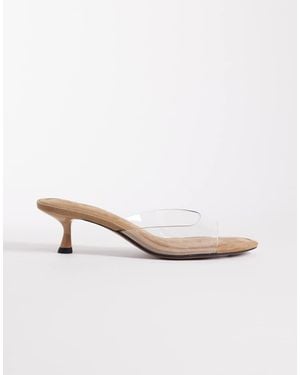 ASOS High-five Kitten Heel Mules - White