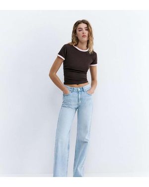 Pull&Bear Tall Straight Wide-leg Jeans - Blue