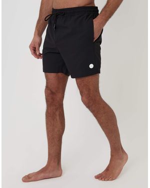Threadbare – badeshorts aus seersucker - Schwarz