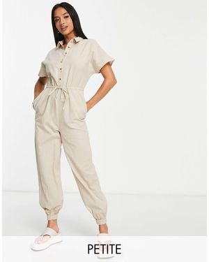 Vila Exclusive Linen Touch Jumpsuit - White