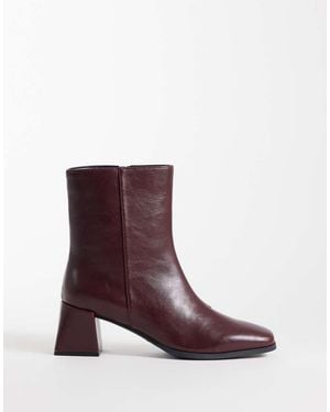 London Rebel Delta Mid Ankle Boots - Purple