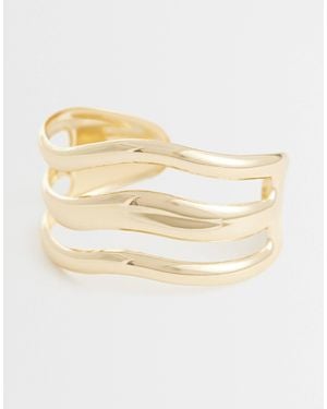 ASOS Triple Row Cuff Bracelet - Natural