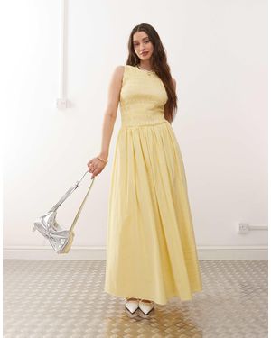 Amy Lynn Eleanor Shirred Maxi Dress - Natural