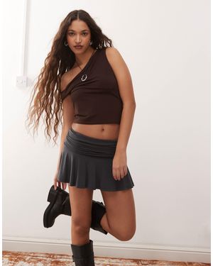 Weekday Mini Flippy Skirt - Black