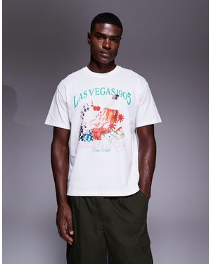 ADPT T-shirt oversize avec imprimé las vegas au dos - Blanc