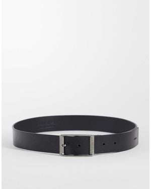 Calvin Klein Leather Square Buckle 35mm Belt - Gray