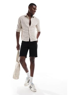 Only & Sons Regular Fit Denim Shorts - White