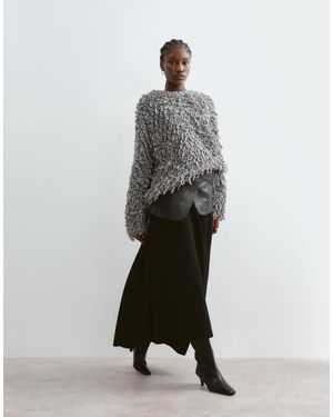 ARRANGE Knitted Sculpted Tulip Skirt - Black