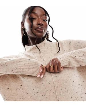 Yours High Neck Jumper With Seam Detail - Pink