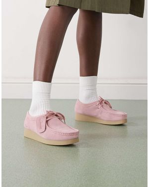 Clarks – wallabee evosh – schuhe aus wildleder - Pink
