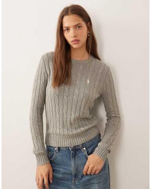 Polo Ralph Lauren Icon Logo Cotton Cable Knit Jumper - Brown
