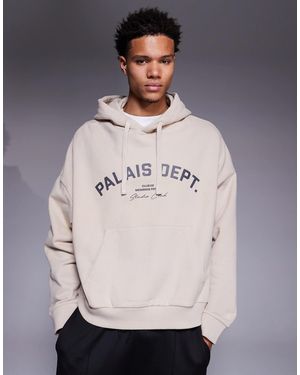 River Island 'palais Dept' Graphic Hoodie - Gray