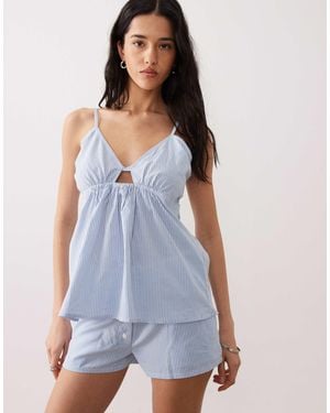 esmé studios Esmee - crop top d'ensemble - Bleu