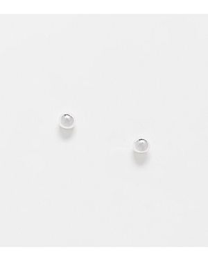 Kingsley Ryan 3mm Ball Stud Earrings - White