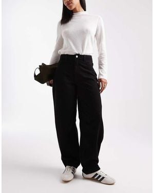 Miss Selfridge Barrel Leg Jean - Black