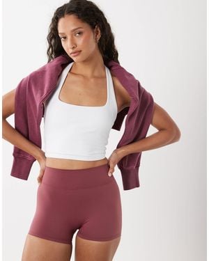 Cotton On Active ultra luxe - short plongeant à l'arrière - vieux - Rouge