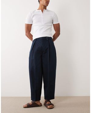ASOS – elegante barrel-leg-hose - Blau