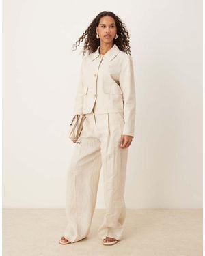 Mango Pantaloni Sartoriali A Fondo Ampio - Neutro