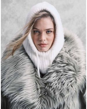 ASOS Knitted Hood - White