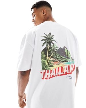 ASOS Oversized T-shirt With Thailand Graphic - White