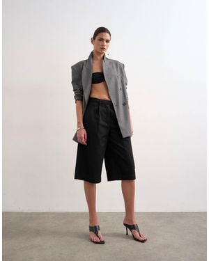 TOPSHOP Longline Cargo Short - Black