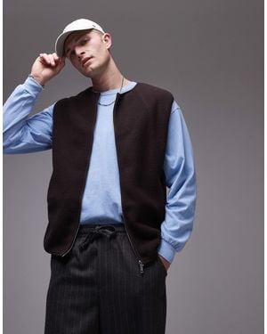 SELECTED Borg Gilet - Blue